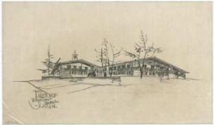 Gsaenger, Gustav; An der Isar (Bayern); Hotel Fallerhof, Neubau - Vorprojekt (Perspektive)