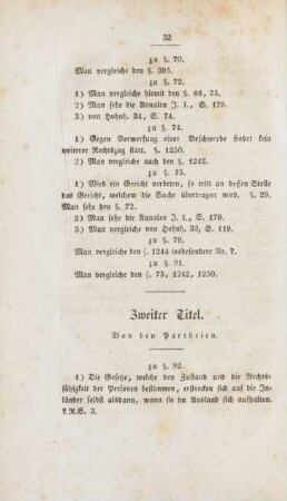 Zweiter Titel. Von den Partheien