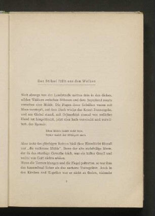 Der Stilzel fällt aus den Wolke