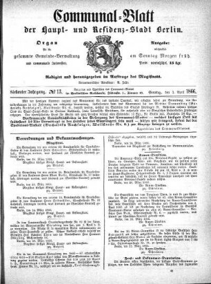 1866,13: No. 13, 1. April 1866