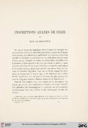 3: Inscriptions arabes de Syrie