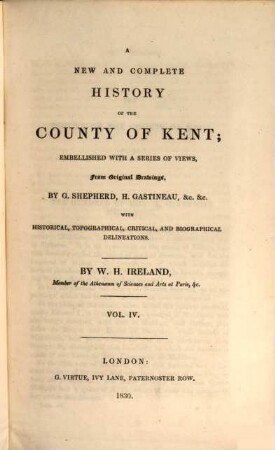 Englands Topographer : or a new and complete history of the county of Kent, 4