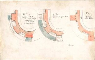 Hildebrand, Adolf von; Wien (Österreich); Theaterbau für Wien - 2. Rang - 4. Rang (Teilgrundrisse)