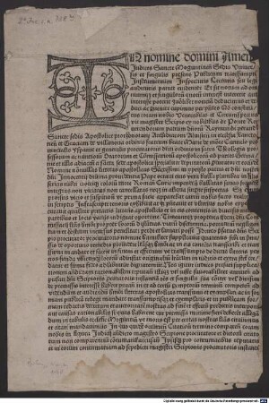 Instrumentum publicum iudicum sanctae Moguntinensis sedis ad litteras apostolicas Innocentii VIII. subscribendas. Mainz, 1488.01.16 : mit der Bulle ‘Thesauri sacratissimae passionis’ von Papst Innocentius VIII., Rom 10.10.1487