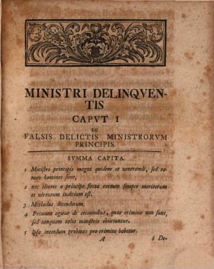 Minister principis delinquens
