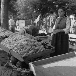 Markttag in der Altstadt Plowdiw in Bulgarien