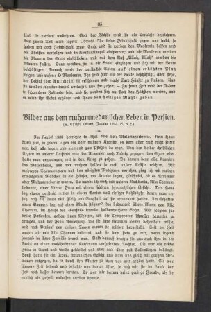 Bilder aus dem muhammedanischen Leben in Persien