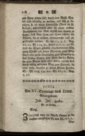 CCCLI. Am XV. Sonntage nach Trinit. Evangelium.