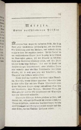 Marozia. Unter verschiedenen Päbsten.