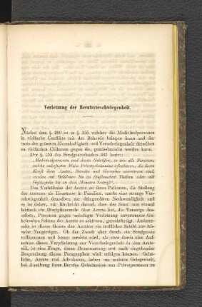 Verletzung der Berufsverschwiegenheit.