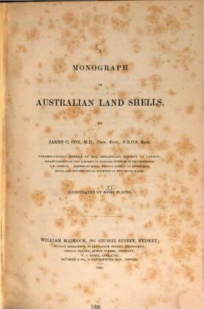 A monograph of Australian land shells