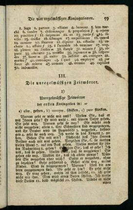 59-77, III. Die unregelmässigen Zeitwörter