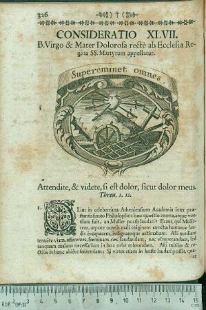 Consideratio XLVII. B. Virgo & Mater Dolorosa rectè ab Ecclesia Regina SS. Martyrum appellatur.