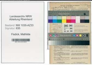 Entnazifizierung Mathilde Fisdick , geb. 05.02.1911 (Kaufmaennische Angestellte)