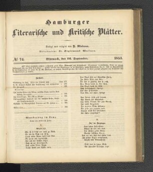 No. 74. 14. September 1853