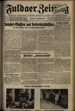 Ausgabe vom Freitag, den 23. Oktober 1936.