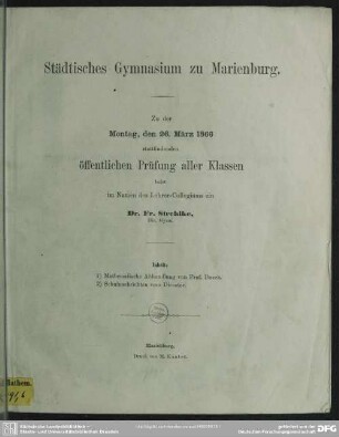[Hauptbd.]: Sammlung stufenmässig geordneter und vollständig berechneter Aufgaben aus der reinen Differenzialrechnung