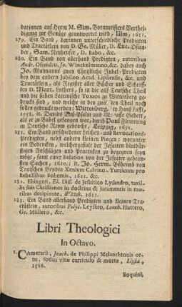 Libri Theologici In Octavo