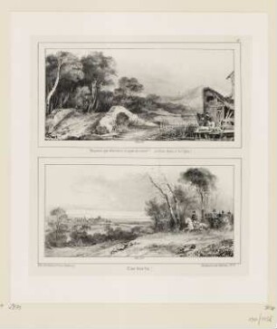 Zwei Landschaften, Blatt 6 der Folge "Lithographisches Album"