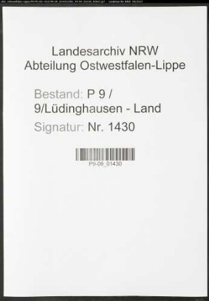 Sterberegister Standesamt Lüdinghausen-Land