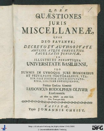 Quaestiones Juris Miscellaneae