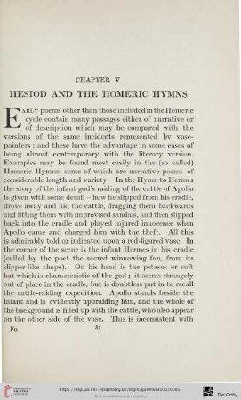 Chapter V: Hesiod and the Homeric Hymns