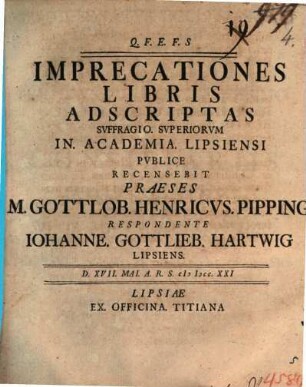Imprecationes Libris Adscriptas
