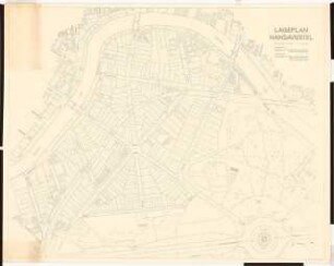 Hansaviertel Grünflächen südliches Hansaviertel. Interbau Berlin 1957: Lageplan Hansaviertel 1:1000