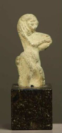 Figürchen des Schutzgottes Bes mit Tamburin