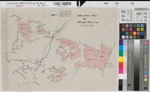 Mettingen (Mettingen), Teilung der Oster- und Westerbauer Gemeinheiten (Mettinger Mark),Übersichtskarte