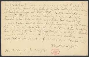 Brief an B. Schott's Söhne : 23.01.1891