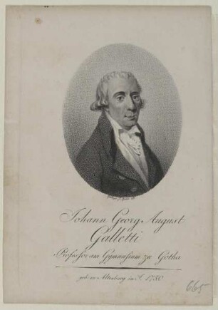 Bildnis des Johann Georg August Galletti