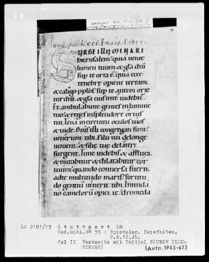 Epistolar — Initiale S, Folio 9recto