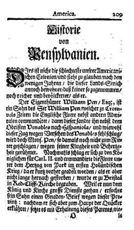 Historie von Pensylvanien