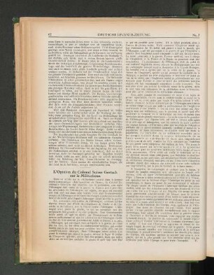 L'Opinion du Colonel Suisse Gertsch sur le Militarisme.