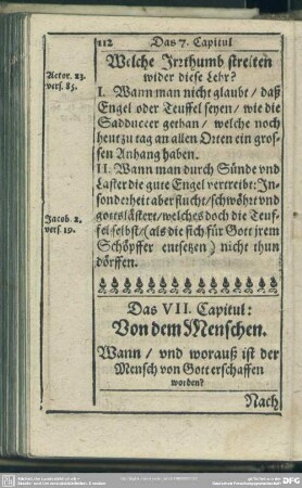 Das VII. Capitul. Von dem Menschen