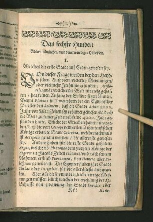 Das sechste Hundert Alter/ nützlicher/ vnd denckwürdiger Historien.