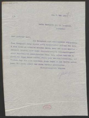 Brief an Julius Burghold : 08.05.1915