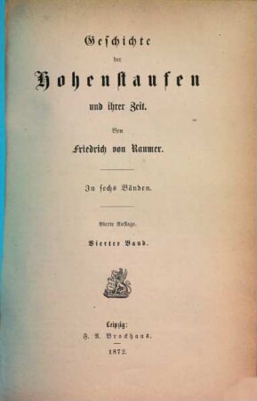 Geschichte der Hohenstaufen und ihrer Zeit, 4