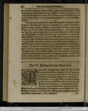 Die XX. Predigt über das Buch Hiob