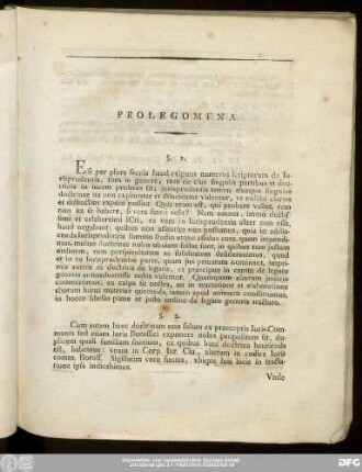 Prolegomena