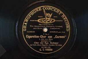 Cigeretten-Chor aus "Carmen", I. Akt / von Bizet