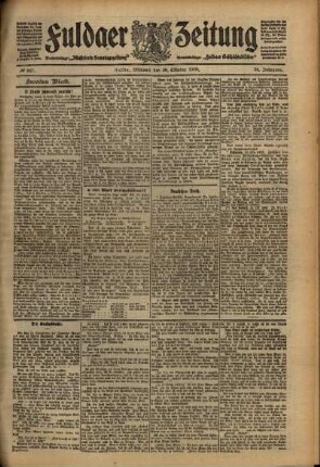 Zweite Ausgabe vom Mittwoch, den 20. Oktober 1909.