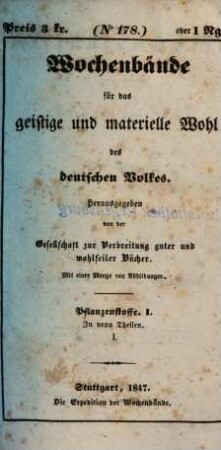 Pflanzenstoffe, 1. Die in Gewerben verwendeten Pflanzenstoffe