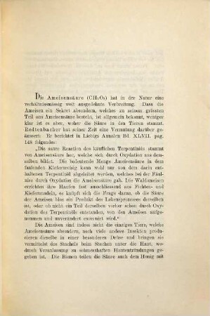 Experimentelle Untersuchungen über die Wirkung der Ameisensäure : Inaugural-Dissertation