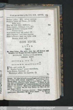 Ode XXVIII. Ad Lyden.