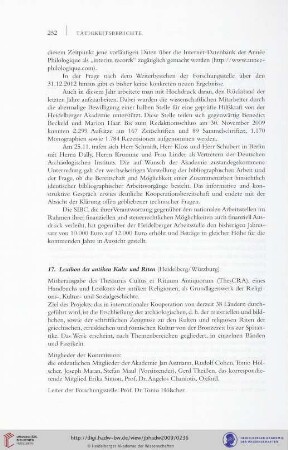 17. Lexikon der antiken Kulte und Riten (Heidelberg/Würzburg)