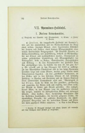 VII. Apenninen-Halbinsel