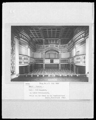 Ekhof-Theater : Gotha, Parkallee 15. Schloss Friedenstein. Ekhof-Theater (Einbau 1681-1683, Umbau 1774-1775)