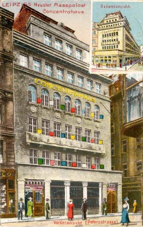 Leipzigs Neuster Messpalast Concentrahaus: Gesamtansicht, Vorderansicht (Petersstrasse)